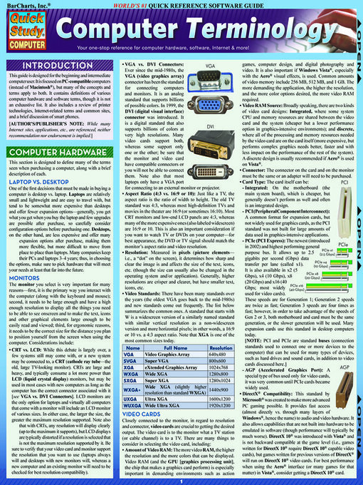 Title details for Computer Terminology by BarCharts Publishing, Inc. - Available